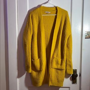 Yellow cardigan